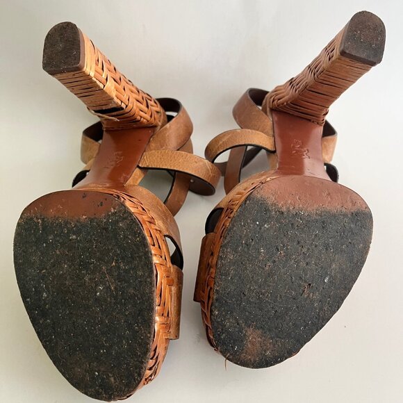 Tory Burch Brown Leather Heels - Picture 7 of 10